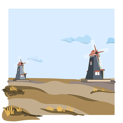 Windmills 100daychallenge 100dayproject 100daysproject adobeillustator illustration