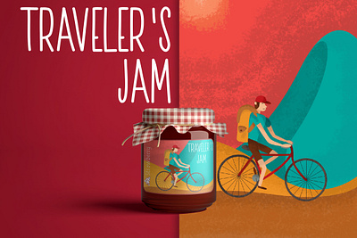 Traveler's Jam branding illustration photoshop visual design