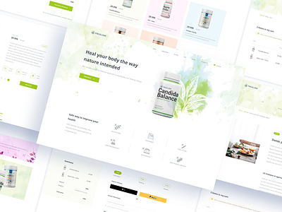 Medlixr — UI UX for health supplement company blog clean design color creative design design ecommerce figma health medical minimal minimalist modern supplement ui user experience user interface ux watercolor web website