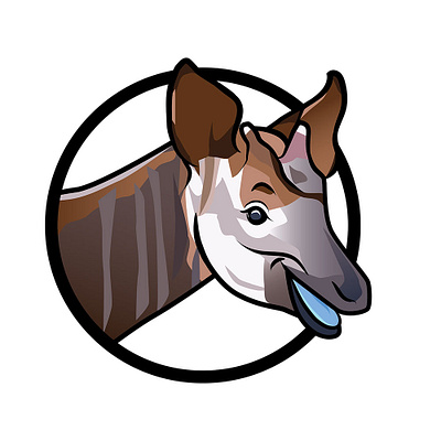 Okapi Logo animal branding cartoon illustrator logo okapi vector