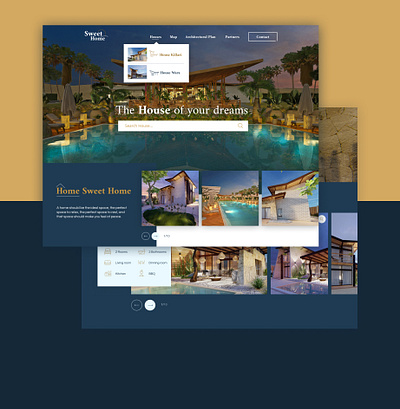 SWEET HOME | landing page elegant 🏡 abstract app design interface design web elegant home interface landing page minimal nature site design ui ux website wireframe