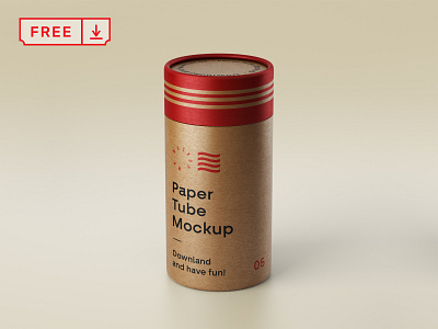 Free Paper Tube Mockup branding design download free identity illustration logo mockup paper print psd tube