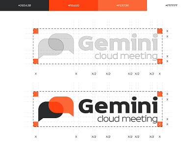 Gemini, The cloud Meeting brand identity branding design identity design logo minimal typography ui ux vector