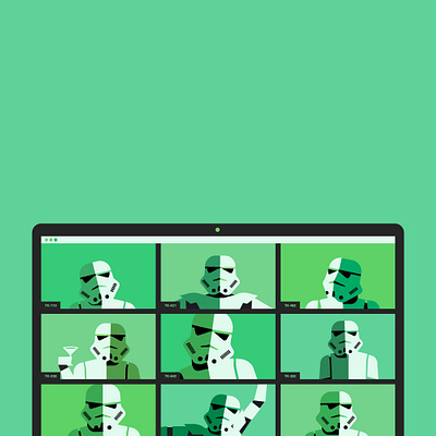 Stormtrooper Zoom Session maythe4thbewithyou minimal star wars stormtrooper vector