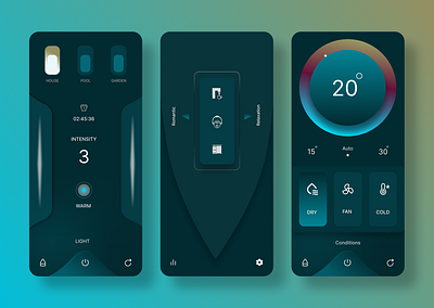 Smart Home controller App app design home controller app minimal design simple smart home smart home automation smart home controller app ui user experience user interface ux