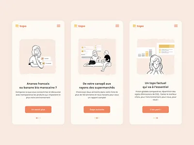 Topo Mobile App, the Onboarding! app illustration mobile onboarding ui ux