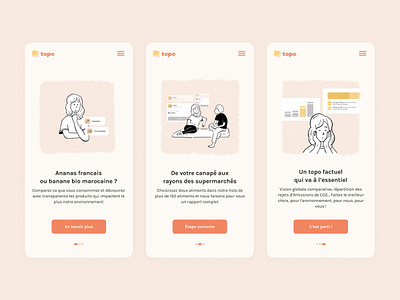 Topo Mobile App, the Onboarding! app illustration mobile onboarding ui ux