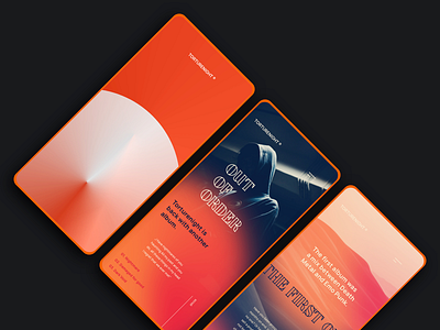 Torturenight Band App app application band blur blurry daily ui daily ui inspiration inspiration music orange radial gradient red torturenight ui ux