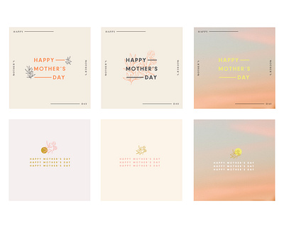 Mother's Day branding color design minimalistic mother mothers mothers day vector