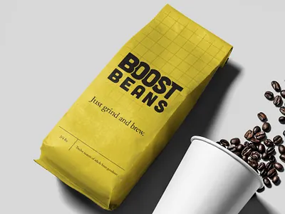 Boost Beans auto automobile automotive brand brand identity clean coffee coffee packaging coffeeshop design mockup package racing retro roaster roasters vintage