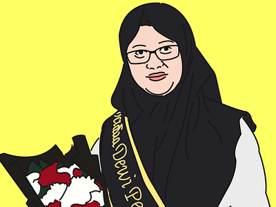 Octalia Dewi Permatasari artline artwork digitaldrawing digitalpainting illustration line line art simple vector woman