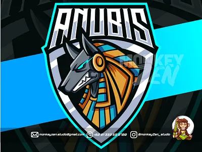 anubis mascot esport logo design anubis charachter character e sport egypt esport game gamer god logo mascot power sport squad team twitch