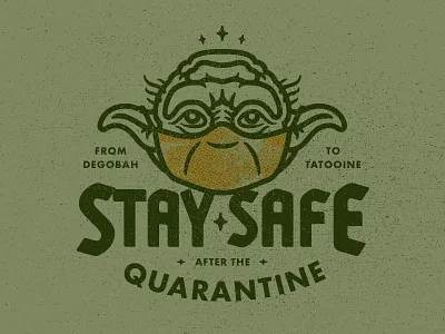 May the 4th Be With You badge covid19 degobah face mask illustration mask maythe4th maythe4thbewithyou maythefourth quarantine star wars stars tatooine