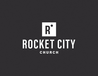 Rocket City Church Logo branding church church logo city logo logo design minimalist logo moon rocket simple