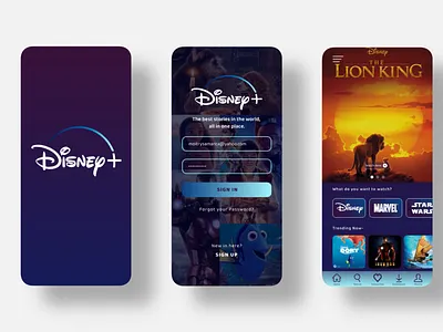 Disney+ Mbile App app app design application design designer illustration ui ux