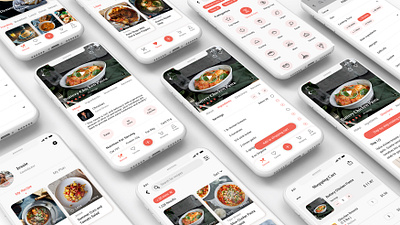 Recipe App mockup recipe app ui