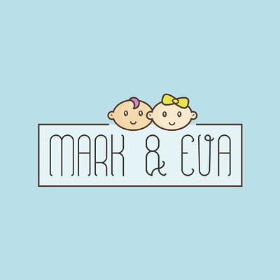 Logo Mark&Eva adobe illustrator boy children girl goods illustration items logo marketplace shop store vector иллюстрация логотип