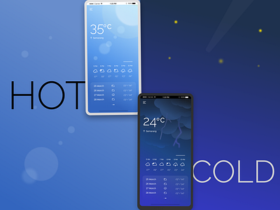Exploration - Weather UI app bright cloud cold color dark flat hot india stars storm sun typography ui ux weather weather app weather forecast weather icon weathered
