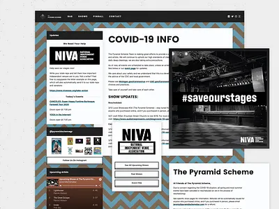 Save Our Stages! concerts covid 19 front end development grand rapids landing page local music ui ui design venue web design website
