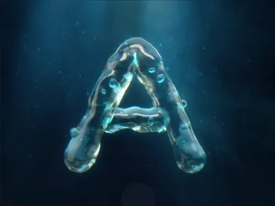 36 Days Type / A - Agua 2d 36days 36daysoftype 3d after effects berlin c4d design mexico octane otoy