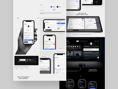 Calendar Concept Application Presentation app application behance calendar calendar app calendar design calendar ui concept design layout layout design layoutdesign platform presentation schedule sketch ui