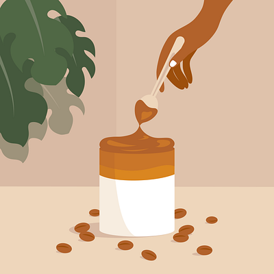 Dalgona Coffee brown coffee coffee bean coffee illustration dalgona dalgona coffee dalgonaillustration feminine design feminine illustration food illustration food illustrator instagram illustration milk coffee monstera deliciosa plants vectorart
