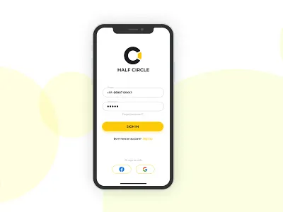 Login Screen app design branding circle login login screen logodesign material ui uidesign uiuix uxdesign