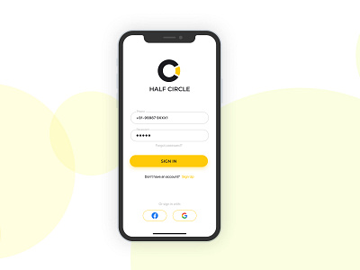 Login Screen app design branding circle login login screen logodesign material ui uidesign uiuix uxdesign