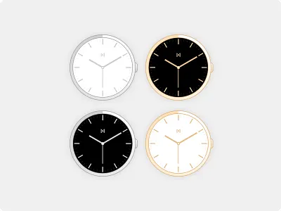 Minimalist Watches - Watch Face Colour Concepts black branding gold minimal minimalism minimalist minimalistic silver vector watch watches watchface white