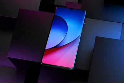 OnePlus 7 mockups android android app app c4d mockup productrender redshift redshift3d