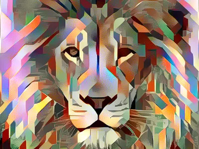 Lion app branding design illustration web