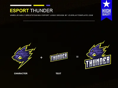Logo ThunderWolf branding crepy crepy esport esportlogo illustration logo mascot mascot logo scary social media