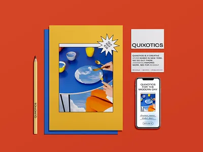 Quixotics brand brand identity branding design stationary