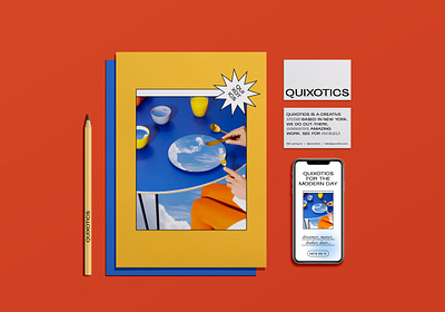 Quixotics brand brand identity branding design stationary