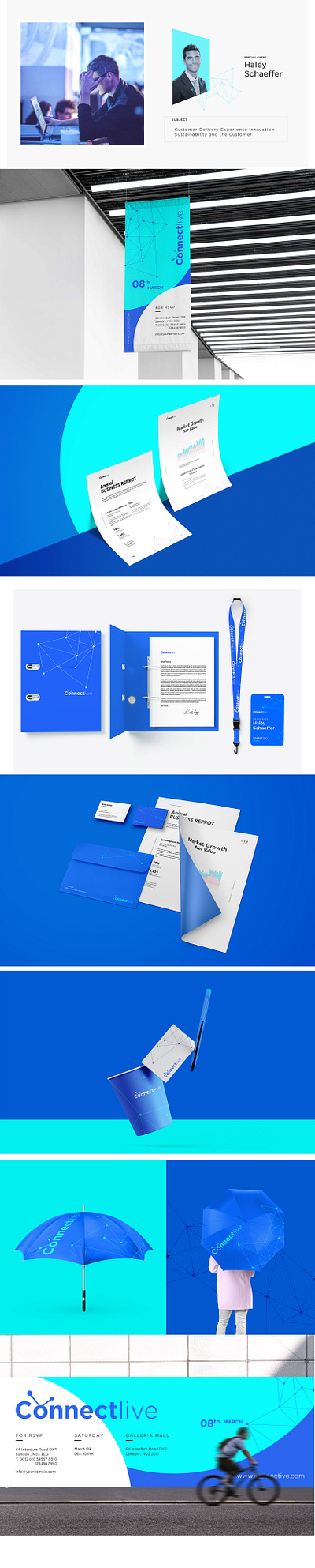 Connectlive Eevent branding design illustration logo
