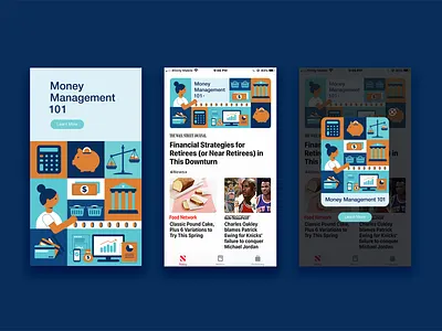 Money Management Illustration banner design financial flat illustration illustration mobile ui money management pop up ui vector