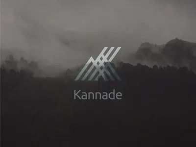 monogram "K" design initials logo monogram mountain
