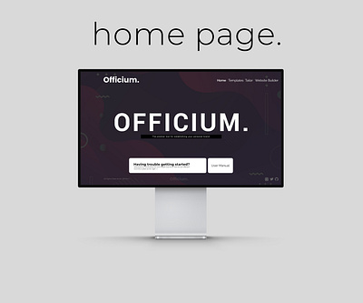 Officium Web-UI Mockup mockup web design