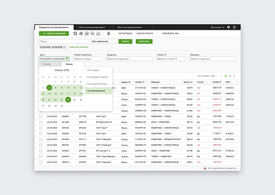 Road damage calculating app design system table ui ux web