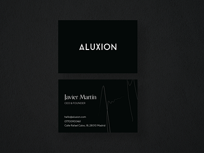 Black business cards aluxion black branding business card design minimal