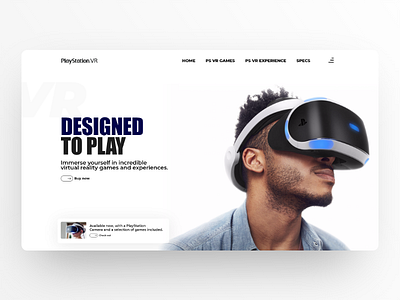 Playstation VR Introduction landing design landing minimalism playstation product psvr ui uiux userexperience userinterface ux webdesign