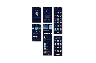 Asmr APP Design ''UI/UX Personalized APP'' app design flat ui