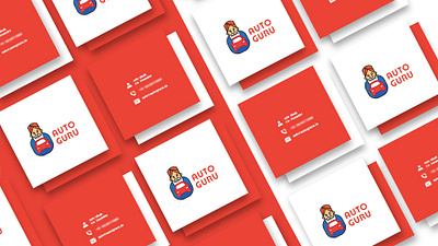 Auto Guru - Branding auto automobile branding business card design design graphic design illustration logo mascot logo pratikartz print design shot stationery visiting card