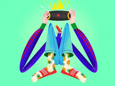 King of the urban jungle cartoons character design funny illustration jbl kids illustration rascal sound streetwear