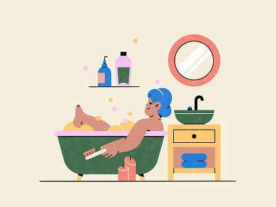 IKEA | Bathroom apartment bath bathroom character chilling flat furniture home decor house ikea illustration interior procreate stockholm store style texture