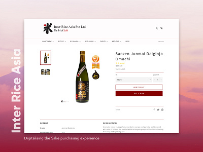 Inter Rice Asia - An E-commerce Sake Website ecommerce sake ui uidesign uiux uiuxdesign ux