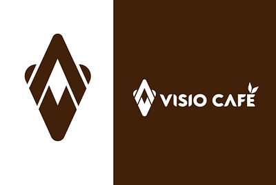 VISIO Café brand brand design brand identity branding branding design brandmark cafe coffee coffee shop coffeeshop design flat flatdesign logo design logomaker logomark logomarks minimalist minimalist logo vector