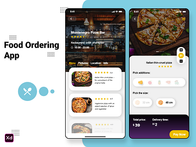 Food Ordering App app bar food food ordering foodapp ios mobile pay pizza product design restaurant ui ux