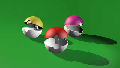 pokemonballs 3D 3d 3d art cinema4d pokemon threejs