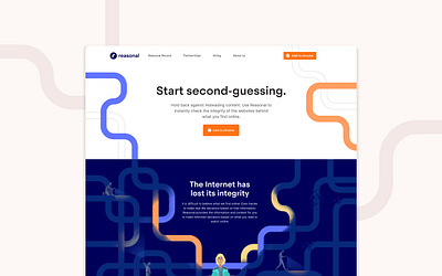reasonal landing page brand brand design brand identity branding design illustration startup ui uidesign ux uxui vector web webdesign website